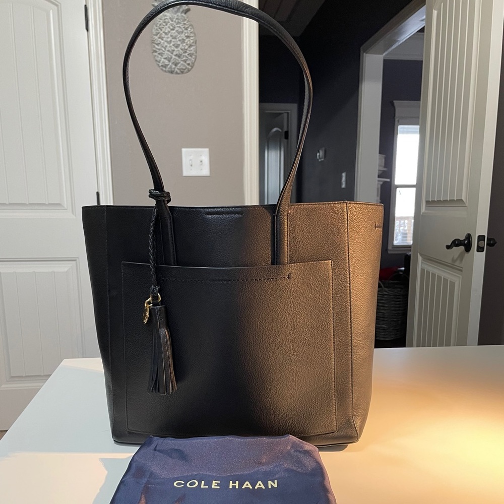Cole Haan Black Leather Tote